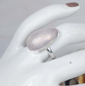 925 Sterling Silver <b>Ring</b> <b>Rose</b> <b>Quartz</b> 925 Sterling Silver Gemstone <b>Ring</b> January Birthstone Smooth Pear Gemstone Gift for Her - Product Image 2