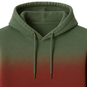 ชุดวอร์มสีเขียวจางสีแดงซีดจางของดวงอาทิตย์ชุดวิ่งมีฮู้ดแบบไล่ระดับสีน้ำหนักเบาชุดวอร์มสำหรับผู้ชาย - Product Image 4