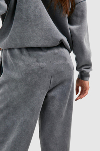 <b>Women's</b> Retro Athletics Full-Length Wide Leg Joggers Soft Fabric Terry <b>Fleece</b> Sweatpants <b>Pants</b> Trousers - Product Image 6