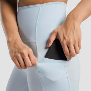 Leggings Radient Aqua taille haute, taille XL, sans couture, moulants, sport, décontractés, yoga, pantalon, tissu polyamide à motifs, style fitness - Product Image 6
