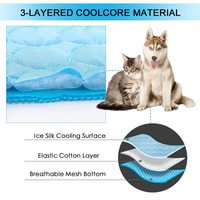 Tapis rafraîchissant pour chien, coussin rafraîchissant lavable pour animaux de compagnie, couverture, tapis de couchage pour chenil, tapis de sommeil en soie glacée, lit de plage