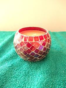 Portavelas de Cera de Abeja de Vidrio Grabado Personalizado, Diseño Arenado, Altamente Perfumado, Hecho a Mano para Mesa de Navidad - Product Image 4