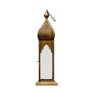 Elegante candelabro de hierro dorado marroquí, decoración única para el hogar para Navidad y bodas, venta al por mayor de Metal moderno - Product Image 2