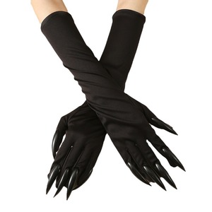 Guantes de Diablo con Garras de Vampiro, Accesorios de Disfraz de Demonio con Lentejuelas, Material de Felpa Informal Antibolitas para Fiestas y Carnavales - Product Image 6