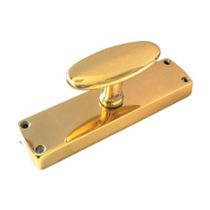 Scatola Cremonese in Ottone Lucido Ovale Senza Passanti - Product Image 1