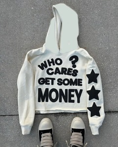 Sudaderas de punto de alta calidad para hombres y mujeres, sudaderas con capucha con estampado de farol, ropa de calle blanca y negra, prendas de vestir exteriores para deportes de invierno, blanco y negro - Product Image 5