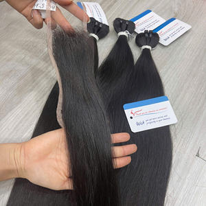 Extensiones de Cabello Humano Vietnamita al por Mayor: Cierre de Encaje HD Crudo y Frontal 2x6, Disponible en Stock - Product Image 2