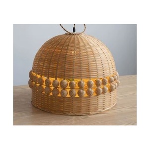 hot selling Creative interior designer bamboo <b>lantern</b> modern hanging ball light <b>rattan</b> decorative shade pendant lamp - Product Image 3