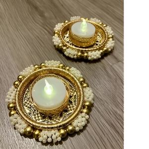 โคมไฟ Diwali โลหะ diyas รูปดอกบัวโลหะสำหรับ Diwali Puja pooja เทศกาลตกแต่งบ้านของขวัญขององค์กร2024 - Product Image 5