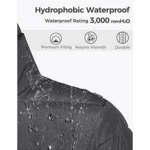 Chaqueta de moda de Otoño/Invierno para hombre con capucha ligera de Nailon/algodón acolchado con cuello levantado estilo formal juvenil - Product Image 3