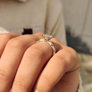 Bague de fiançailles vintage en diamant de taille marquise néerlandaise, certifiée IGI, clarté VS, couleur F/EF - Product Image 5