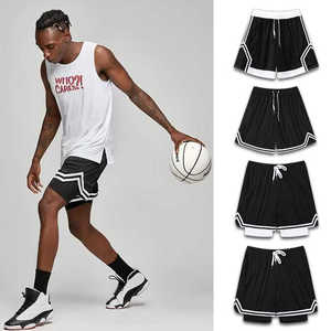 Pantalones cortos de baloncesto para jóvenes 2 en 1 ligeros de secado rápido de alta calidad personalizados de fábrica - Product Image 3