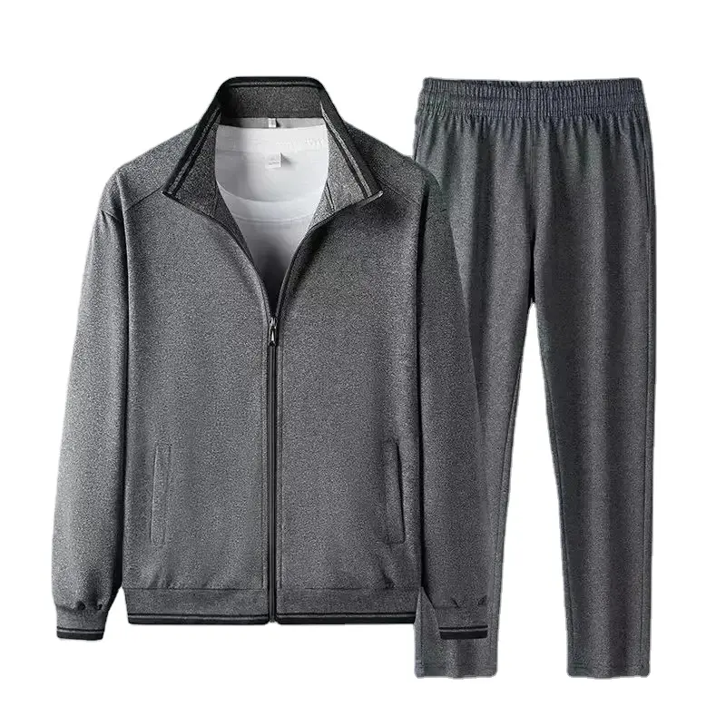 Set 2023 da uomo Casual Cardigan con cerniera Cardigan tuta uomo + pantaloni Fitness due pezzi Set Jogging abbigliamento sportivo maschile