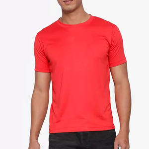 Personalizar 100% algodón sólido respetuoso con el medio ambiente hombres transpirable cuello redondo manga corta suelta camiseta Logo frontal 220g peso de la tela - Product Image 2