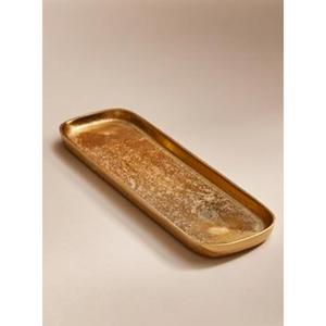 Plateau de service en laiton de fabrication intemporelle avec une finition brillante offrant un bel accent à toute occasion formelle ou décontractée - Product Image 1