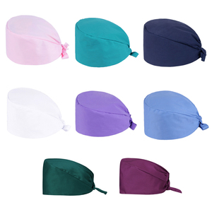 Ajustable Doctor Trabajo Enfermera Scrub Hat Cap Scrub Bouffant Scrub Cap para cabello largo - Product Image 5