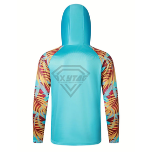 เสื้อฮู้ดตกปลากลางแจ้งแขนยาวพร้อมตาข่ายป้องกันแสงแดดระบายอากาศขนาดใหญ่พิเศษสำหรับผู้ใหญ่บริการ OEM - Product Image 2