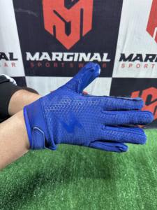 2026 Professional Lightweight Breathable American Football Receiver Gloves Silicone Palm Anti-Slip Grip Full Finger Adjustable - Product Image 3