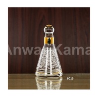 Vente chaude Premium Qualité Gravé Vintage Bouteille De Parfum En Verre Avec Couvercle Bouteille En Verre Décoratif pour Les Femmes