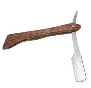 Maquinilla de afeitar profesional de borde recto con una sola hoja maquinilla de afeitar de peluquero al por mayor mejor calidad maquinilla de afeitar mango de plástico - Product Image 2