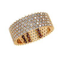 Bague pour homme en or massif 14 carats, diamant naturel entièrement serti, style hip-hop personnalisé, bijoux de luxe, certifiée IGI, sertissage à griffes, pour soirée