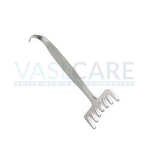 Retractor de 7 puntas para levantamiento de cejas Coronal Manual 18 cm Instrumento de cirugía plástica Base de metal de acero inoxidable de herramientas quirúrgicas - Product Image 6