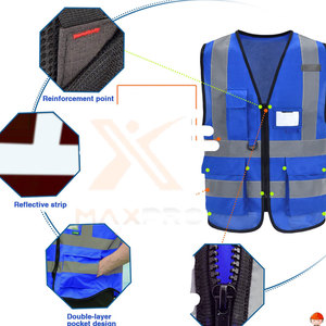 เสื้อกั๊กสะท้อนแสงไนลอนโพลีเอสเตอร์สำหรับใช้งานกลางแจ้ง ประสิทธิภาพสูง ดีไซน์ล่าสุด - Product Image 2