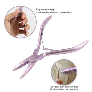 Kit de pinces pour extensions de cheveux, pinces Microlink pour micro-anneaux, perles, outil de retrait, sac en tissu, pinces pour extensions de cheveux en trame, paillettes pour cheveux - Product Image 5