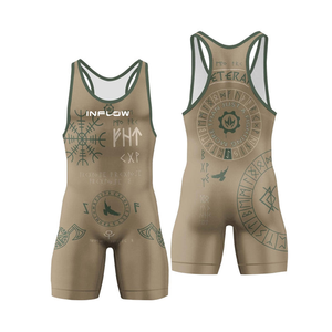 Singlet Lutte Logo Personnalisé Sublimation Sportswear Haltérophilie BSCI Vente en Gros Sportswear - Product Image 3