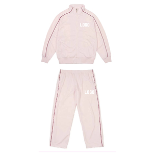 Survêtement d'hiver en coton uni à capuche 2 pièces avec coupe-vent et pantalon de survêtement pour hommes - Product Image 1