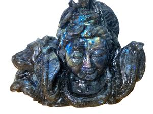 Hot Selling Beautiful Labradorite Shiva Carving Sculpture Hand Carved <b>Statue</b> Figurine Gemstone <b>Religious</b> Indian Art Collectible - Product Image 4