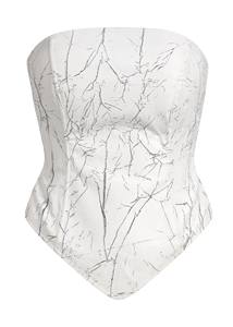 Top Corto Ecológico Epiphani para Mujer, Moda Urbana Transpirable, 100% Poliéster, Tela Dobby, Precio Económico - Product Image 2