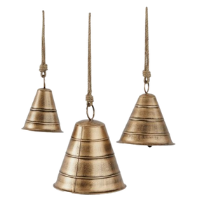 Campana colgante de Metal con acabado dorado para templos, campanas de péndulo de oración, decoración del hogar, multifuncional - Product Image 4