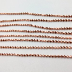 Chaîne à billes de 1,5 mm pour la fabrication de bijoux, plaquée or, argent et or rose, en cuivre, 1 mètre - Product Image 1