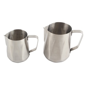 Bec pointu, argent, tasse de mousseur à lait avec échelle transparente, pichet de mousseur à lait en acier inoxydable de 350ml/600ml - Product Image 6