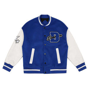 Logo personnalisé Laine Chenille Broderie Baseball Letterman Vestes Hommes Vintage Blanc En Cuir Manches Varsity Veste - Product Image 5