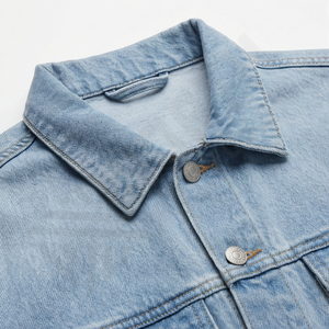 Chaqueta Vaquera para Hombre, Cuello Alto, Bolsillos Laterales, Logotipo Personalizado, Manga Larga, Superventas, Moda Casual, Colección de Prendas Exteriores - Product Image 4