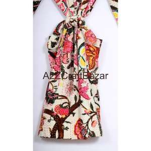 Veste kimono en coton 100% élégante et luxueuse, matelassée, imprimée à la main, pour l'hiver, vêtements de fête, respirante, douce pour femmes - Product Image 6