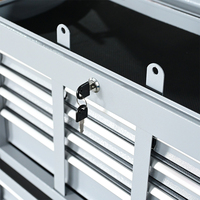 Chariot à outils industriel à 8 tiroirs en SPCC avec roulettes verrouillables et poignée ergonomique, personnalisable OEM pour le rangement d'équipements de garage