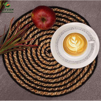 Chemin de table en jute de qualité alimentaire, fait main, léger, résistant à la chaleur, épaisseur 5 mm, personnalisable, lavable, réutilisable, multi-usages