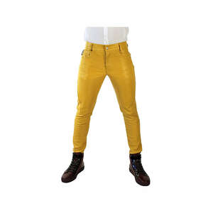 Pantalones de chándal de cuero PU personalizados de alta calidad, pantalones de hombre de cintura alta de cuero real transpirables Pantalones rectos curvos a rayas - Product Image 6