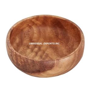 Cuenco de madera de alta calidad para servir, vajilla de Hotel de mesa, ensaladera, tamaño personalizado, cuenco de madera de lujo para Chocolate - Product Image 1