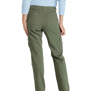 Women's Comfort <b>Stretch</b> Pants Mid Rise Straight Leg Cargo Plus Size Washed Ladies Cargo <b>Denim</b> Jeans Trouser Customized Design - Product Image 5