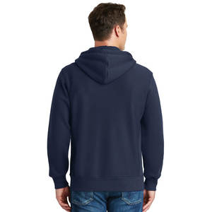 Hombres Loose Fit Bordado Patrón Unisex Hoodie Loose Thermal Zipper Up Hoodies - Product Image 2