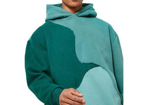 Vente en gros Ensemble 2 pièces en coton 100% personnalisé Survêtement jogging à capuche bicolore avec logo personnalisé Nouveau survêtement à panneaux design pour hommes - Product Image 2