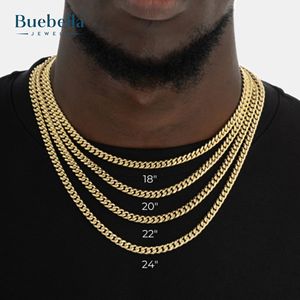 Venta caliente 925 Plata 14K Oro 6mm Moissanite Diamante Cadena de eslabones cubanos para hombres Collares Premium - Product Image 3