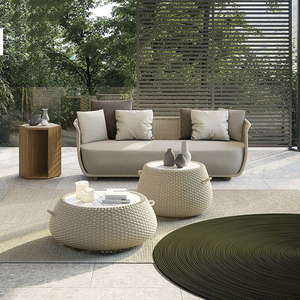 Phong cách giải trí hiện đại ngoài trời nội thất sân vườn phòng khách & biệt thự sofa đặt cho sân công viên & căn hộ mây & Vật liệu dây - Product Image 3