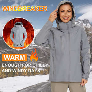 Chaqueta de esquí impermeable XL para hombre, chaquetas de snowboard para exteriores con capucha, tejido ligero, decorado con bolsillo, temporada de invierno - Product Image 6