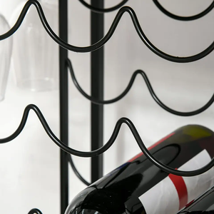 Modern Double-Tier <b>Wine</b> <b>Rack</b> Fully Metallic Counter Top with Highly Finished Tabletop Display <b>for</b> Storage & Display - Product Image 5