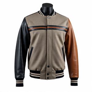 Veste Lettermen noire de haute qualité pour hommes veste universitaire de baseball vintage décontractée avec broderie personnalisée et patchs de logo pour hommes - Product Image 2